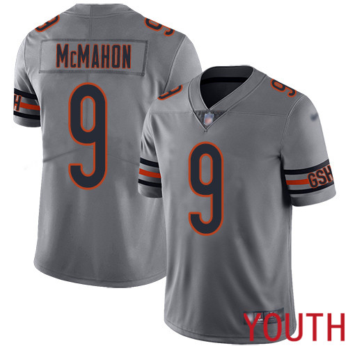 Chicago Bears Limited Silver Youth Jim McMahon Jersey NFL Football 9 Inverted Legend